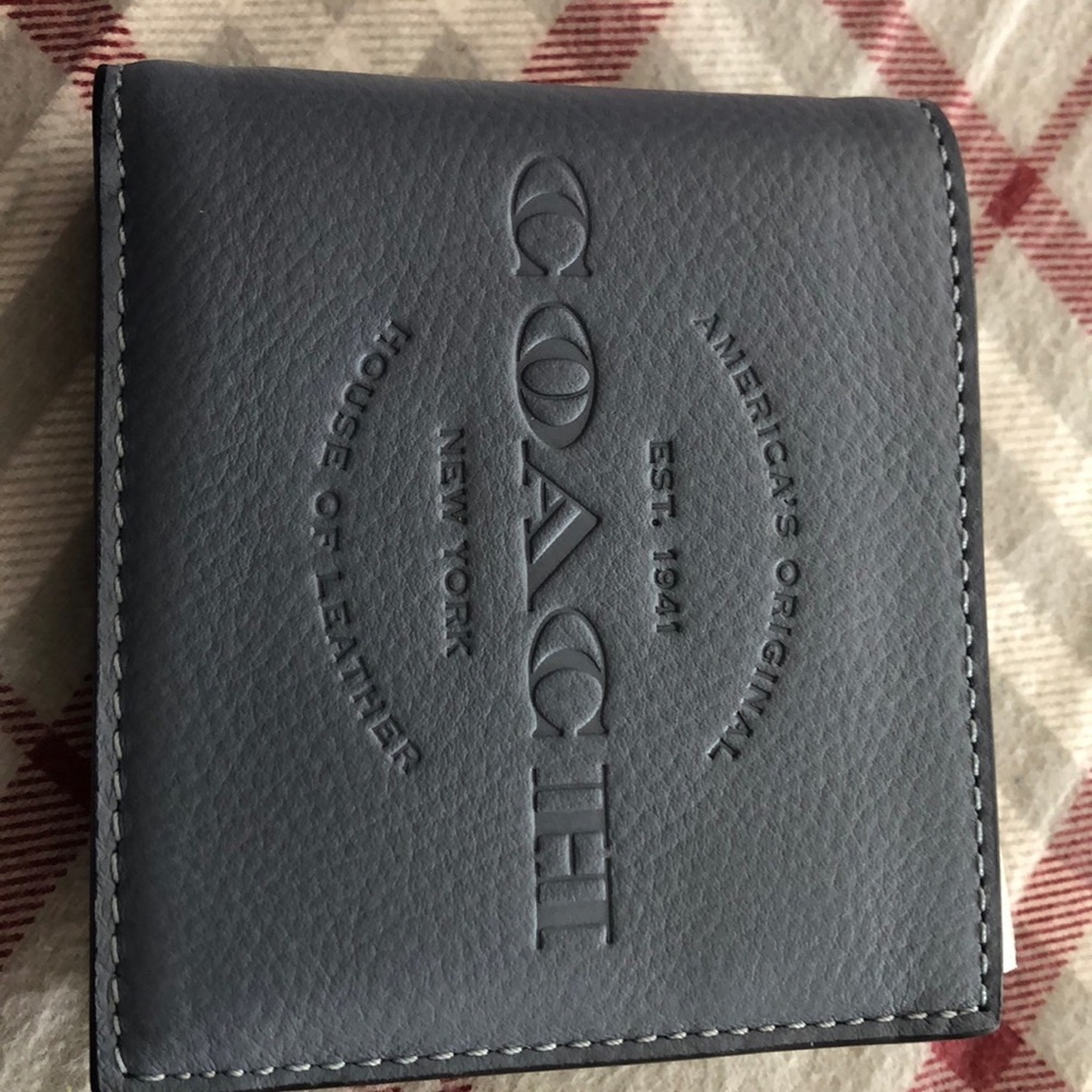 Coach leather I’d wallet leather